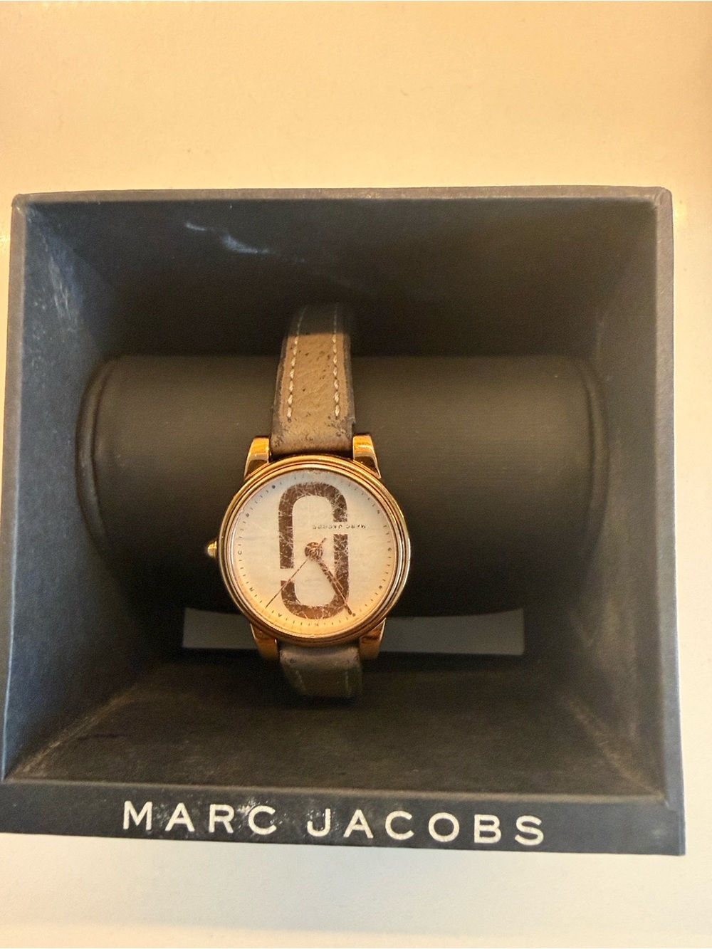 Marc Jacobs Watch with brown Strap and Gold Case